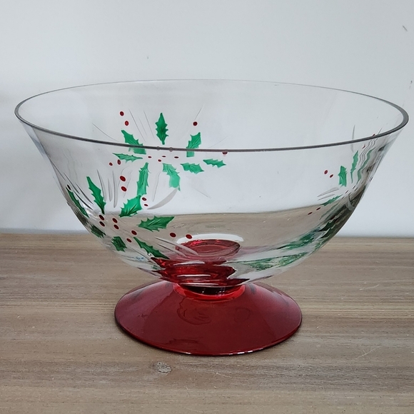 🎄 Gorham Crystal Festive Holiday Bowl – 8.5”, With Box, Christmas Elegance - Picture 8 of 16